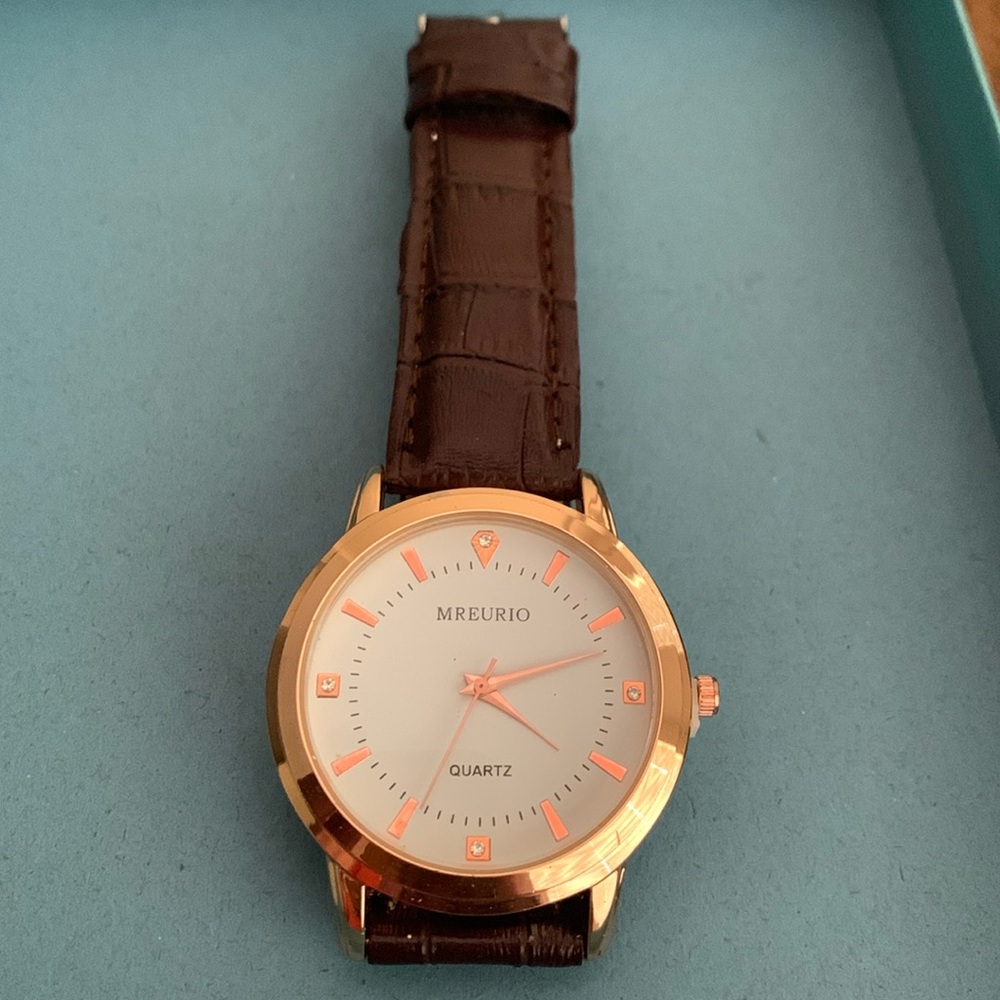 MREURIO Gentleman Genuine Leather Watch